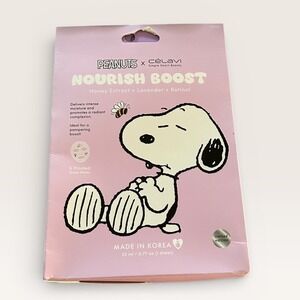 Peanuts Celavi Nourish Boost Sheet Mask Honey Lavender Retinol Limited Edition
